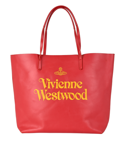 Studio Shopper Tote, &pound;180, Handbags, Red, Leather, Front view